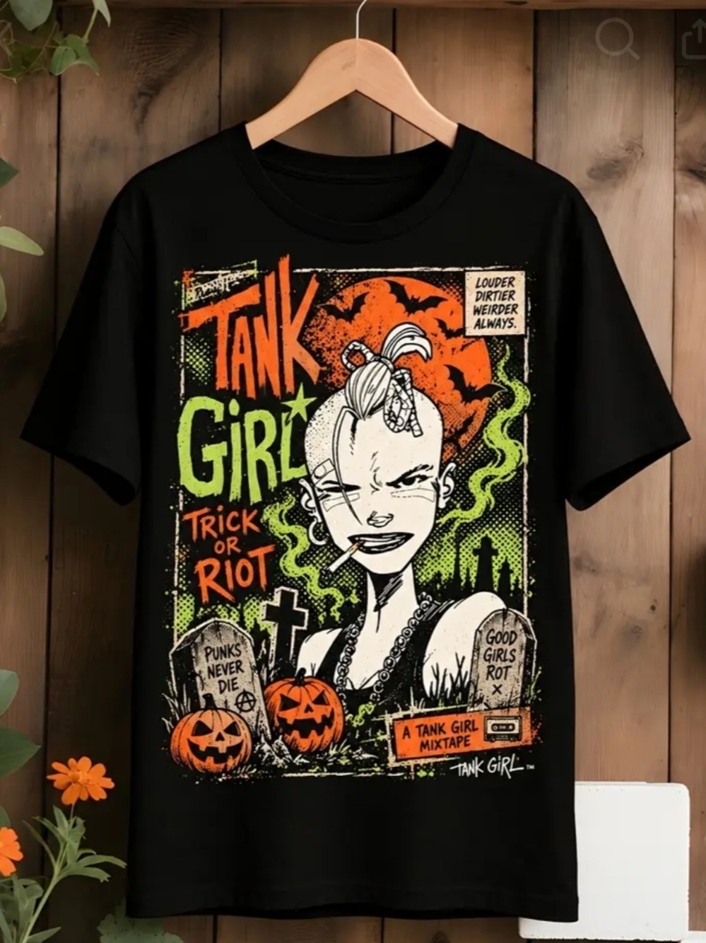 Trick or Riot Graphic Tee - Black